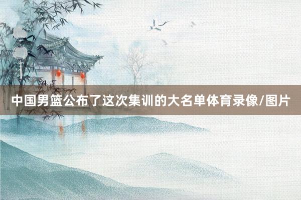 中国男篮公布了这次集训的大名单体育录像/图片