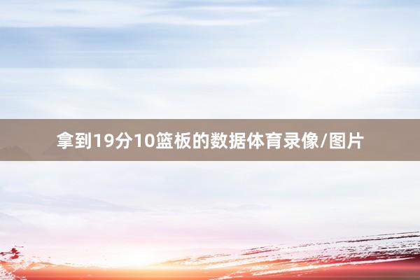 拿到19分10篮板的数据体育录像/图片