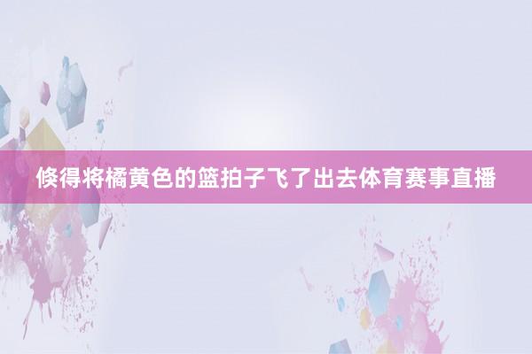 倏得将橘黄色的篮拍子飞了出去体育赛事直播