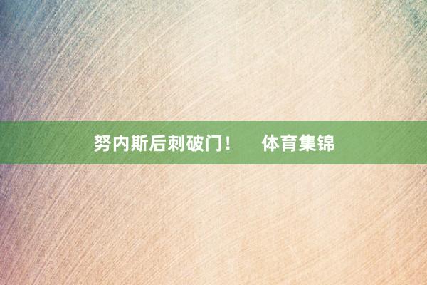 努内斯后刺破门！    体育集锦