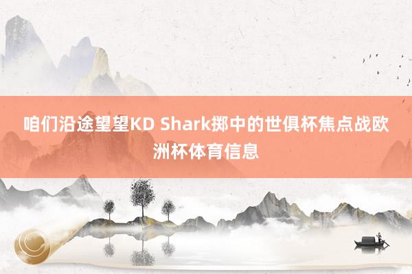 咱们沿途望望KD Shark掷中的世俱杯焦点战欧洲杯体育信息