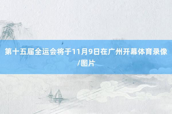第十五届全运会将于11月9日在广州开幕体育录像/图片