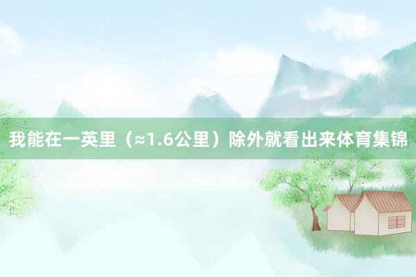 我能在一英里（≈1.6公里）除外就看出来体育集锦