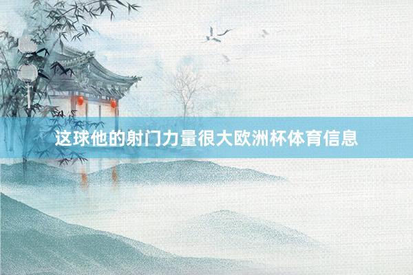 这球他的射门力量很大欧洲杯体育信息