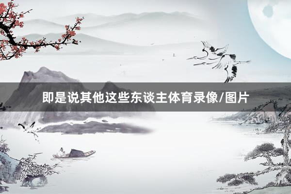 即是说其他这些东谈主体育录像/图片