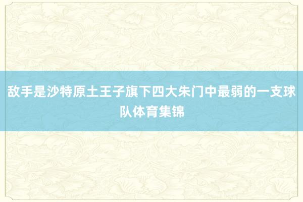 敌手是沙特原土王子旗下四大朱门中最弱的一支球队体育集锦