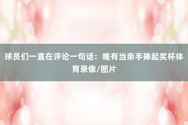 球员们一直在评论一句话：唯有当亲手捧起奖杯体育录像/图片