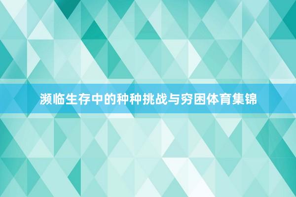 濒临生存中的种种挑战与穷困体育集锦